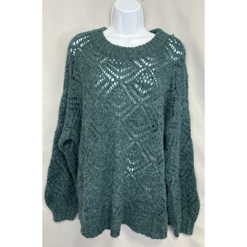 American Eagle Women's Sweater Sz Medium Green Wool